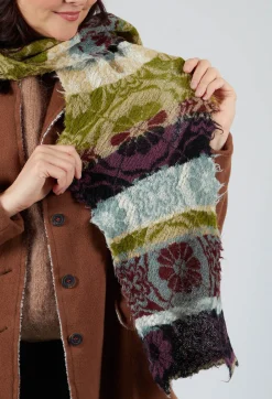 Butapana Scarves^Oriental Wool Scarf in Olive