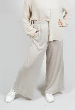 Mama B Co-ords & Suits^Ortigia Lino Trousers in Pale-Corda