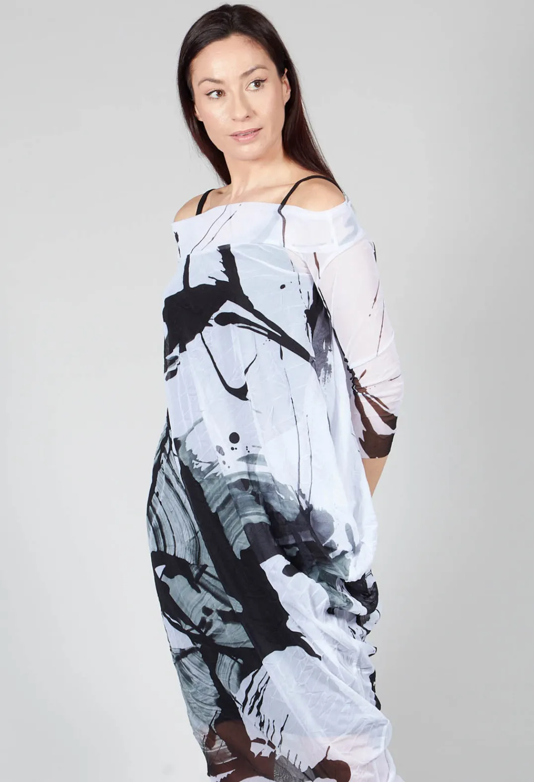 Xenia Design Dresses^OSLO Dress in Black White Colourful