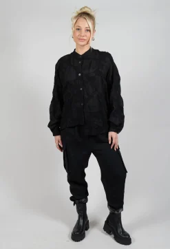 Sanctamuerte Shirts & Blouses^Over Shirt in Lana Folata Nero