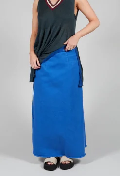 Traces of Me Skirts^Overlap Twill Skirt in Amparo Blue