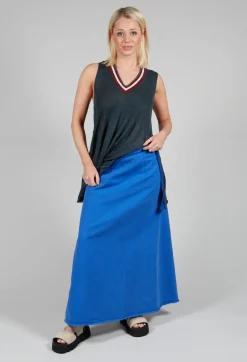 Traces of Me Skirts^Overlap Twill Skirt in Amparo Blue