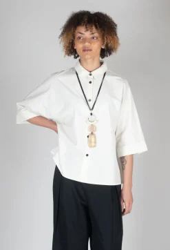 SOH Shirts & Blouses^Oversized Cotton Shirt in Milk