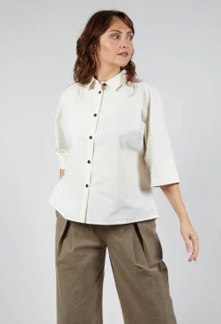 SOH Shirts & Blouses^Oversized Cotton Shirt in Milk