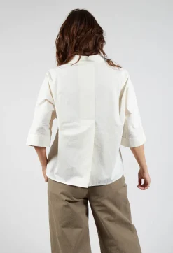 SOH Shirts & Blouses^Oversized Cotton Shirt in Milk