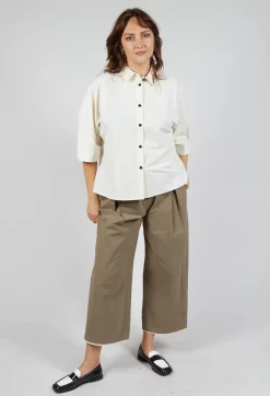 SOH Shirts & Blouses^Oversized Cotton Shirt in Milk