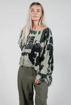 Rundholz Black Label Jumpers^Oversized Cropped Jumper in Multicolour