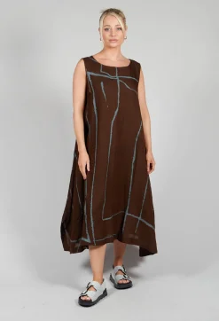 Moyuru Dresses^Oversized Dress in Brown Print