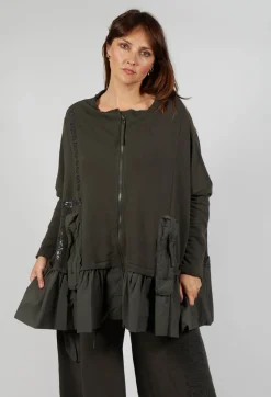 Rundholz Black Label Jackets^Oversized Jersey Jacket with Peplum Hem in Jungle Print