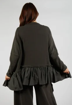 Rundholz Black Label Jackets^Oversized Jersey Jacket with Peplum Hem in Jungle Print
