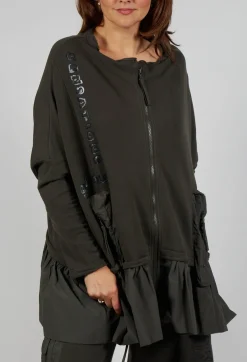 Rundholz Black Label Jackets^Oversized Jersey Jacket with Peplum Hem in Jungle Print