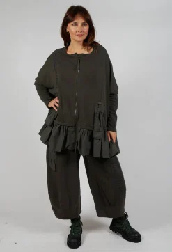 Rundholz Black Label Jackets^Oversized Jersey Jacket with Peplum Hem in Jungle Print