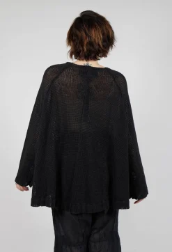 Rundholz Dip Jumpers^Oversized Knitted Jumper with Square Neckline in Black