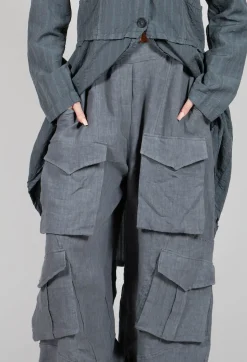 Tadashi Trousers^Oversized Pocket Trousers in Grey