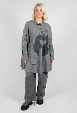 Rundholz Black Label Dresses^Oversized Shirt Dress in Rock Print