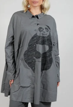 Rundholz Black Label Dresses^Oversized Shirt Dress in Rock Print