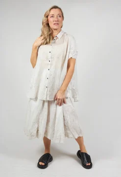 Rundholz Black Label Shirts & Blouses^Oversized Short Sleeved Shirt in Pearl Stripe