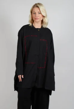 Moyuru Shirts & Blouses^Oversized Stitch Shirt in Black