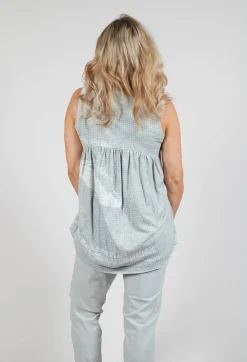 Rundholz Black Label Tops^Oversized Top with High Low Hem in Grey Print