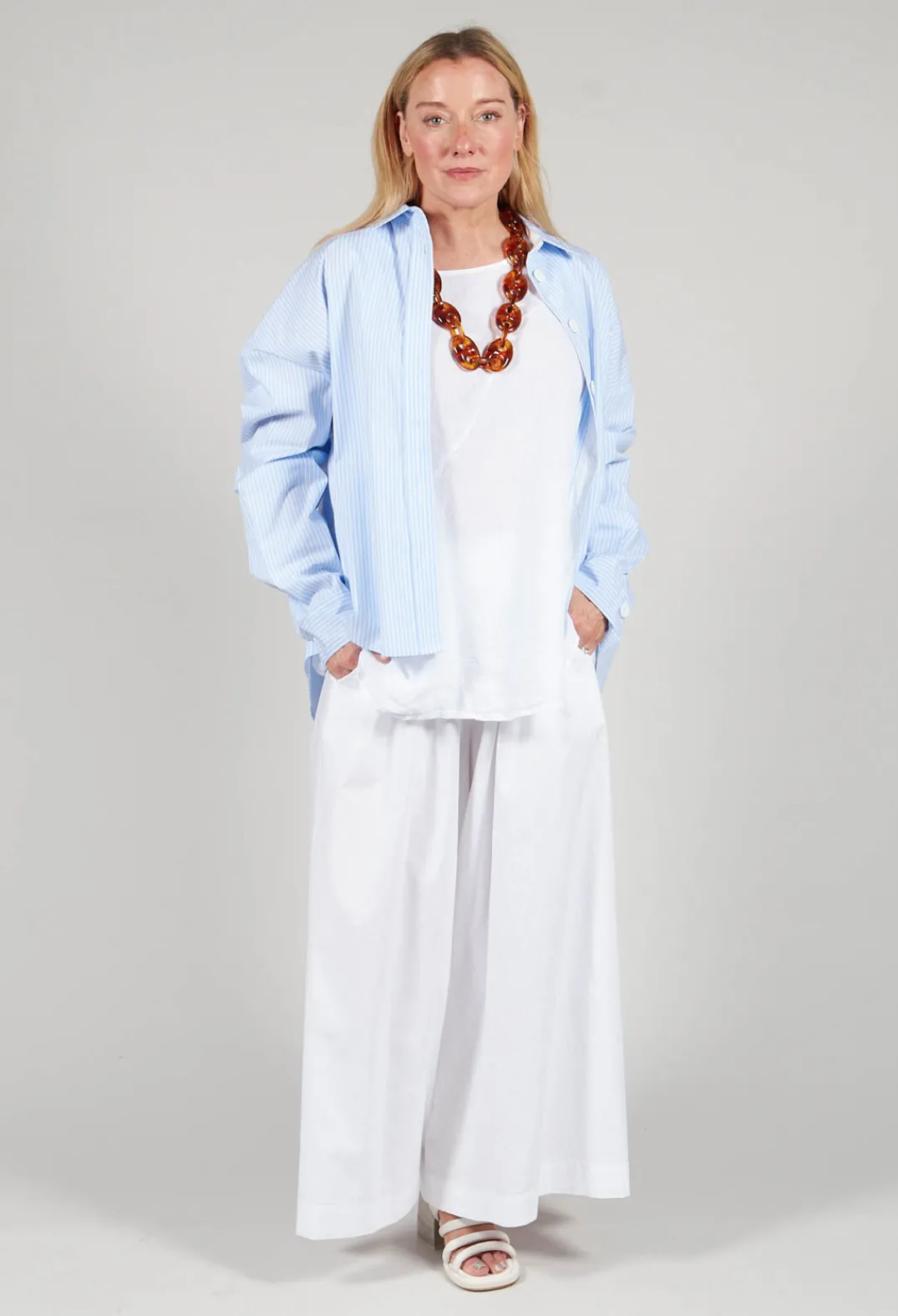 Amici Shirts & Blouses^Oxford Shirt in Striped Blue