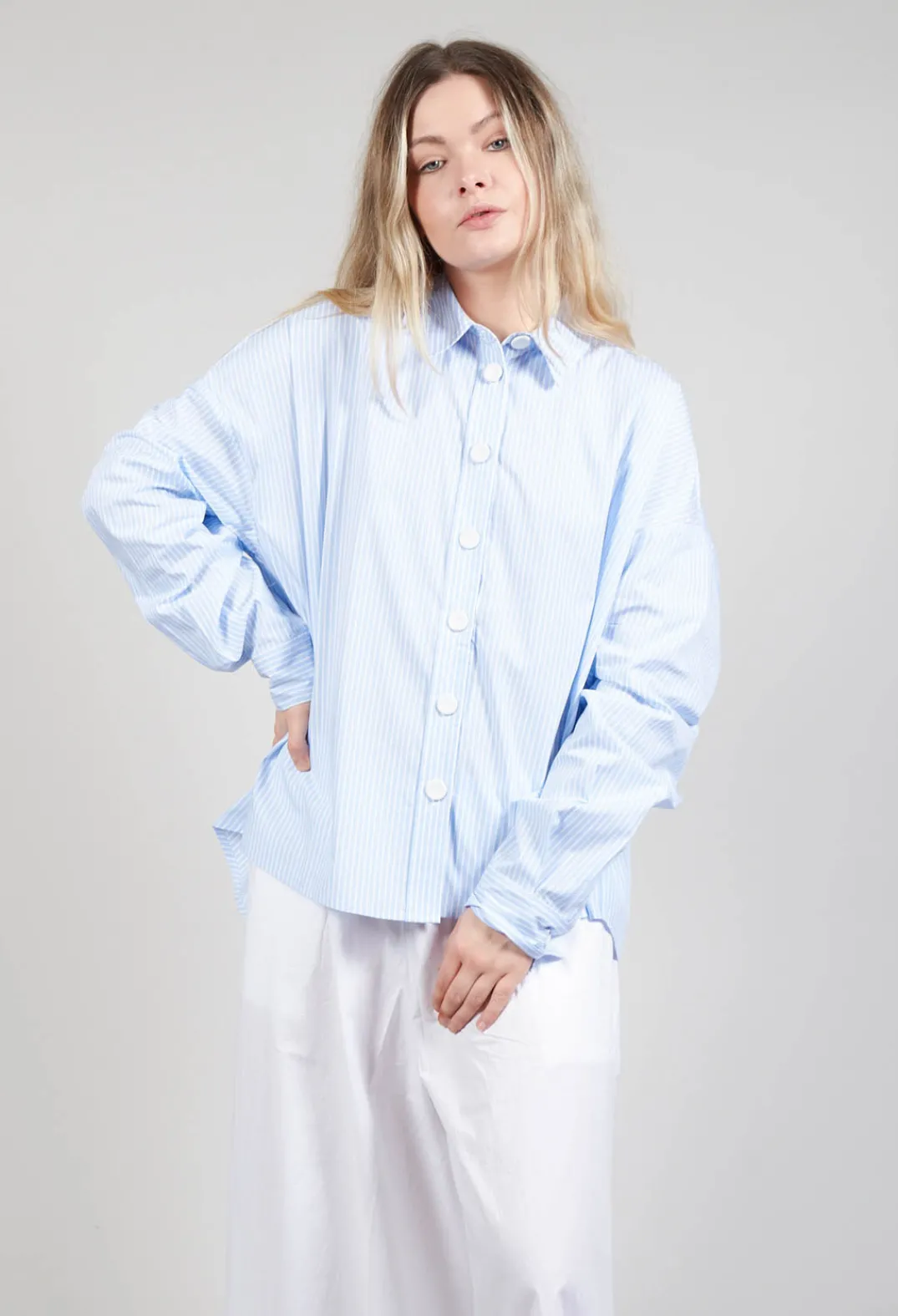 Amici Shirts & Blouses^Oxford Shirt in Striped Blue
