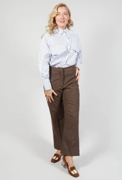 Beatrice B Shirts & Blouses^Oxford Striped Shirt with Statement Pockets in Violet