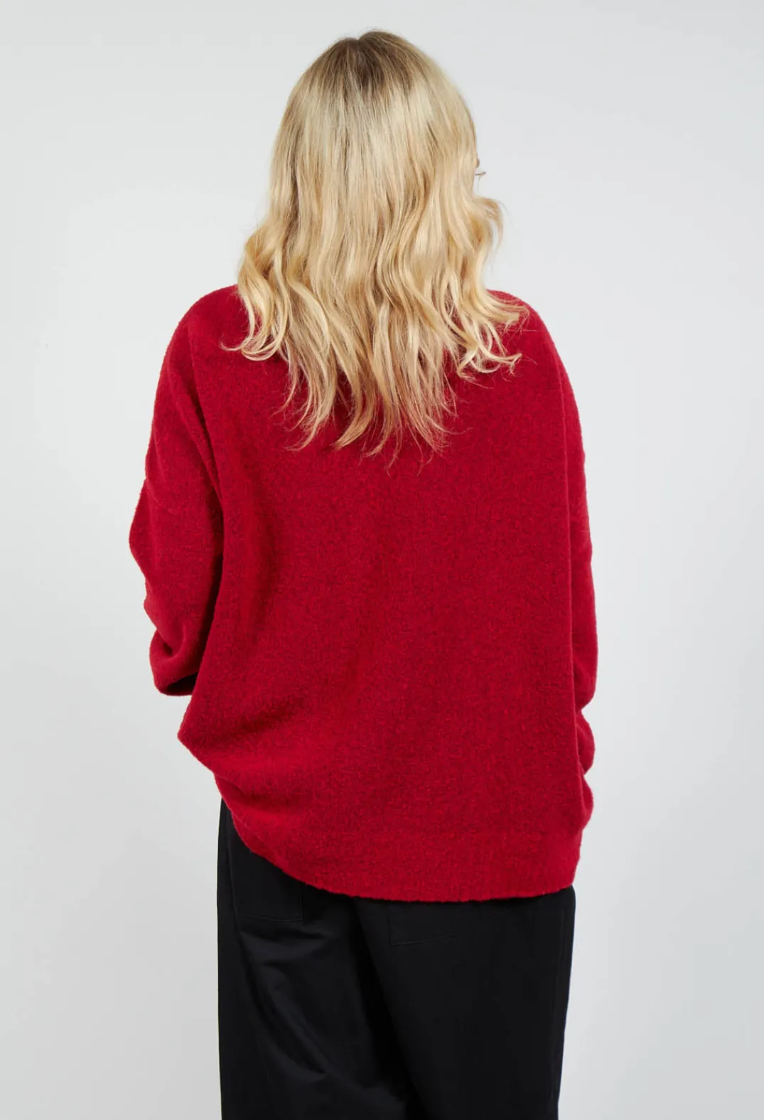 La Vaca Loca Tops^Pablo Knitted Jumper in Fire Red