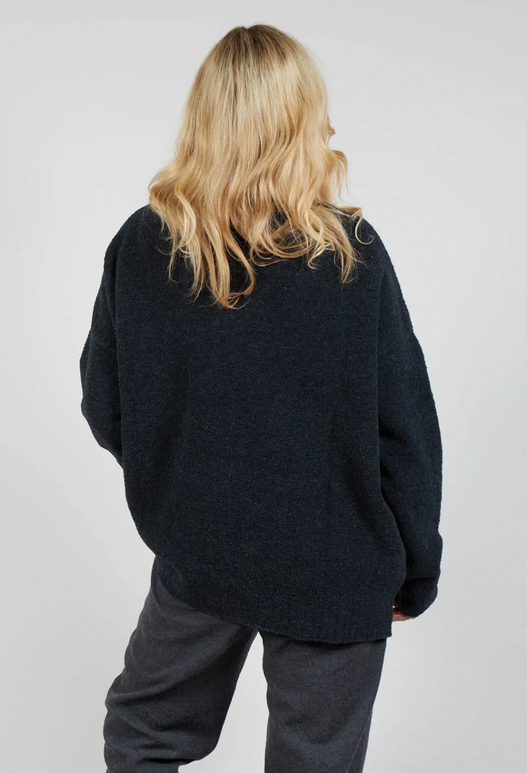 La Vaca Loca Tops^Pablo Knitted Jumper in Phantom Grey