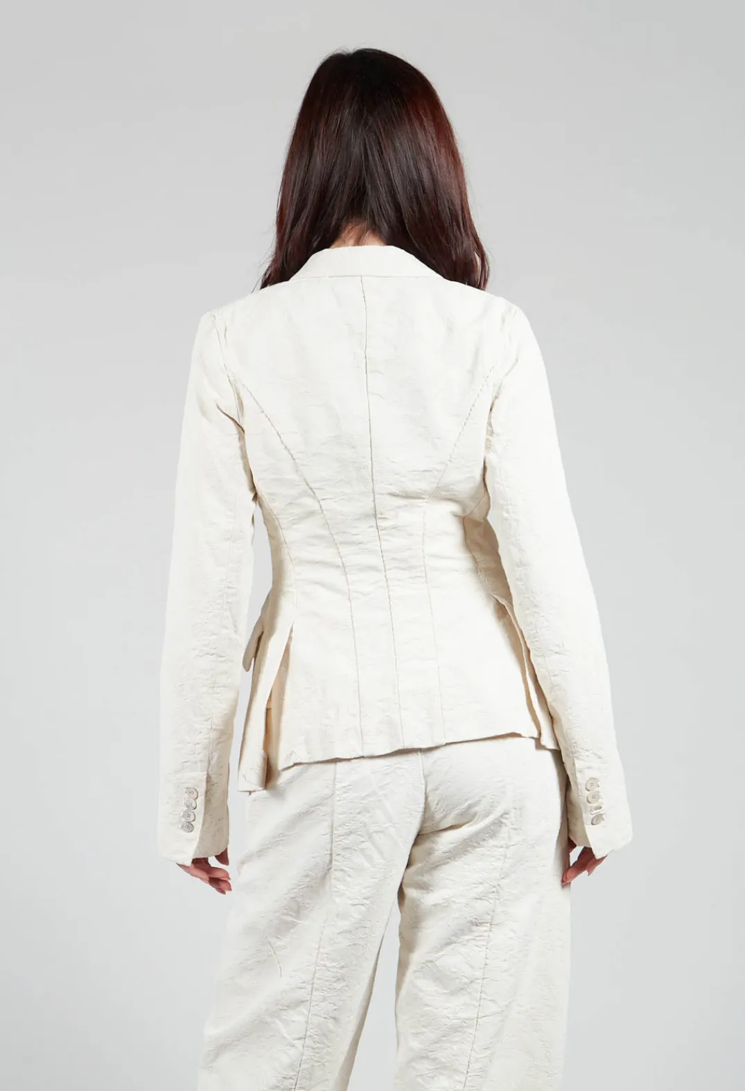 Masnada Jackets^Padded Pattern Blazer in Cream