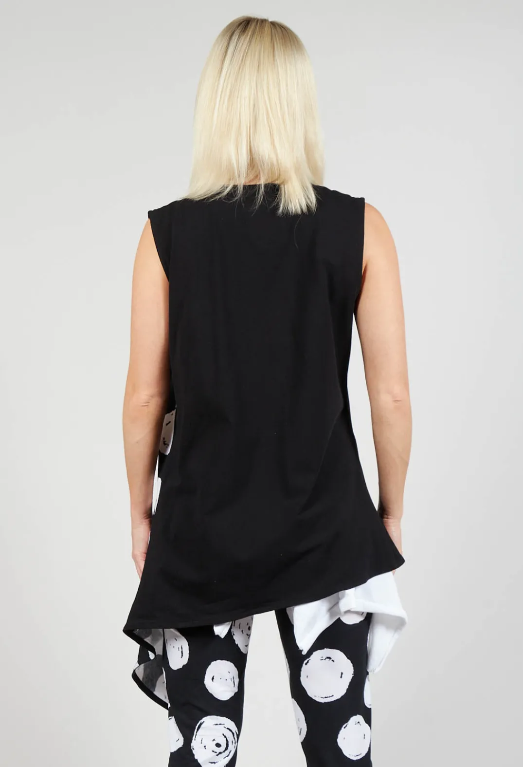 Bread and Butter Jackets^Paint Polka Dot Print Waistcoat in Black