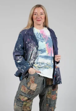 Magnolia Pearl Jackets^Paint Splatter Crop Tancy Coat in Workwear