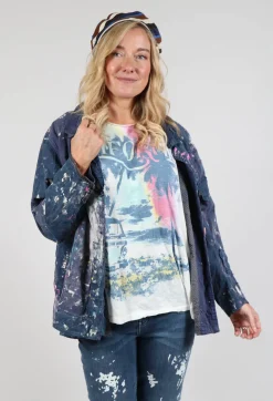 Magnolia Pearl Jackets^Paint Splatter Crop Tancy Coat in Workwear