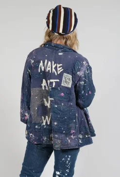 Magnolia Pearl Jackets^Paint Splatter Crop Tancy Coat in Workwear