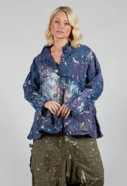 Magnolia Pearl Jackets^Paint Splatter Crop Tancy Coat in Workwear