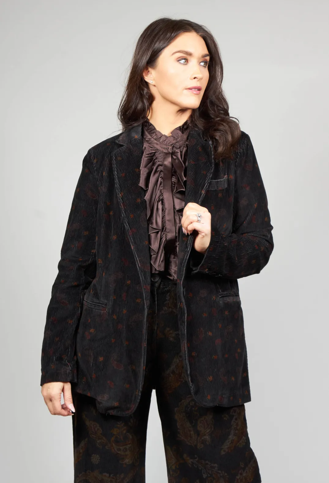 Baci Jackets^Paisley Single Button Blazer