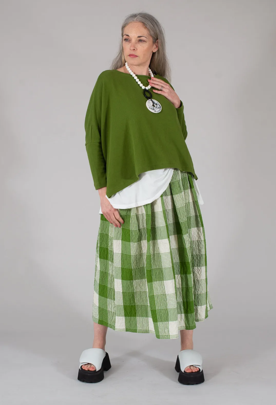 Mama B Skirts^Panarea Q Skirt in Avocado