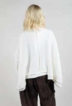 Moyuru Jumpers^Panelled Knit Jumper in Cream