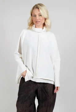 Moyuru Jumpers^Panelled Knit Jumper in Cream