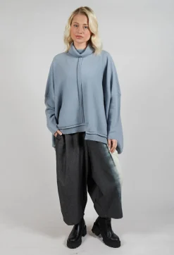 Moyuru Jumpers^Panelled Knit Jumper in Grey