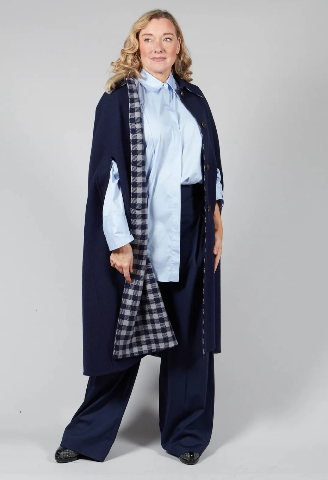 Malloni Shirts & Blouses^Panelled Shirt in Chianti Sky