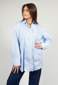 Malloni Shirts & Blouses^Panelled Shirt in Chianti Sky