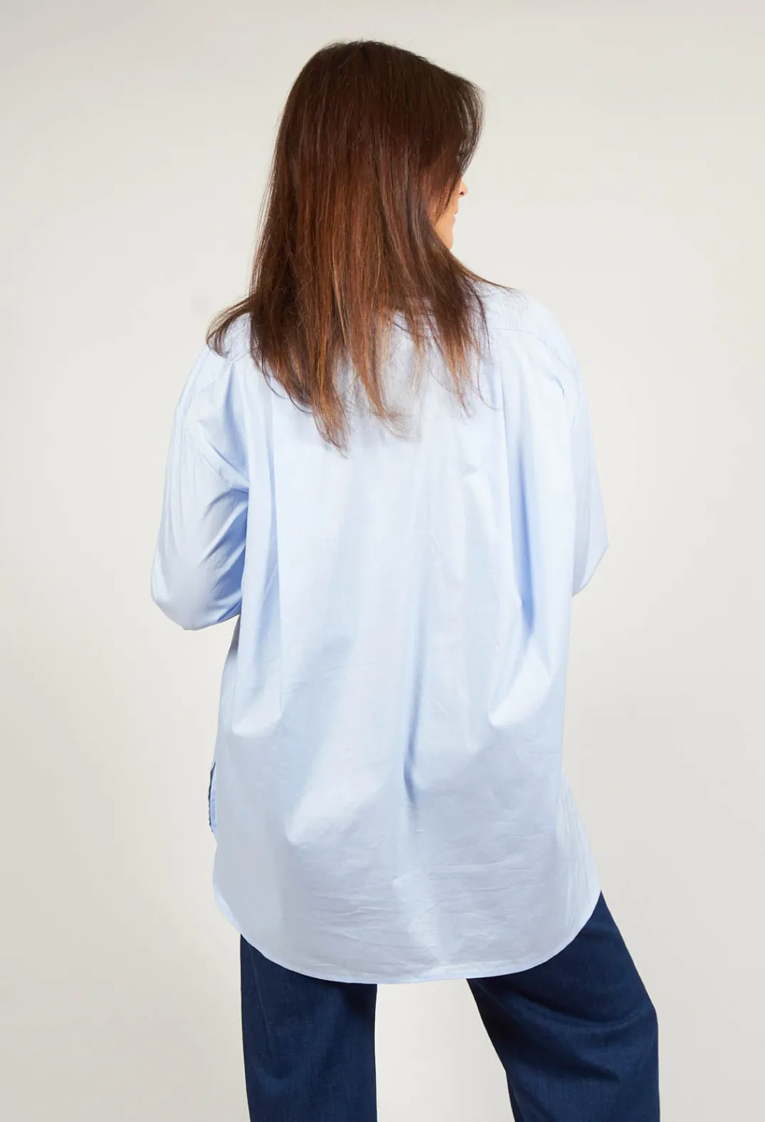 Malloni Shirts & Blouses^Panelled Shirt in Chianti Sky
