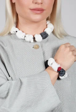 Alice Visin Bracelets^Paper Mache Bracelet in Black/White