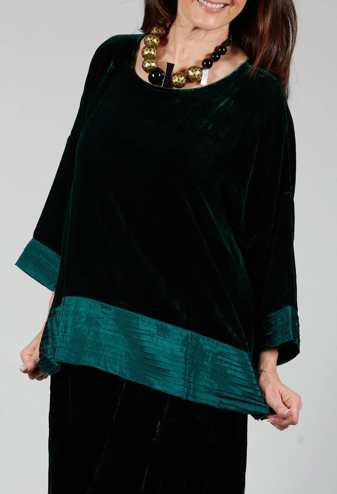 Bianco Levrin Tops^Paris Oriana Shirt in Bottle Green