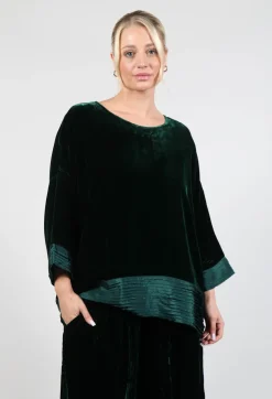 Bianco Levrin Tops^Paris Oriana Shirt in Bottle Green