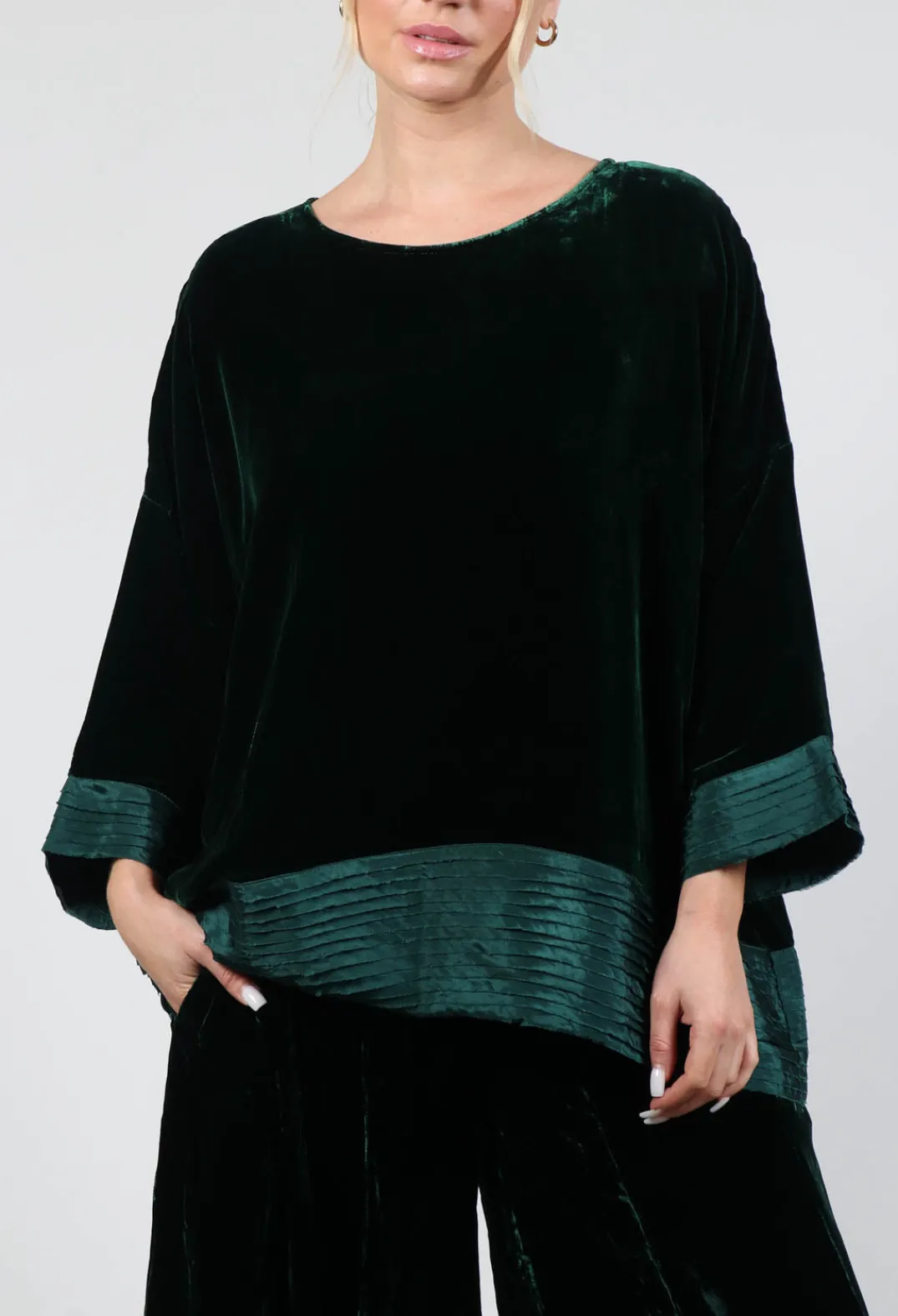 Bianco Levrin Tops^Paris Oriana Shirt in Bottle Green