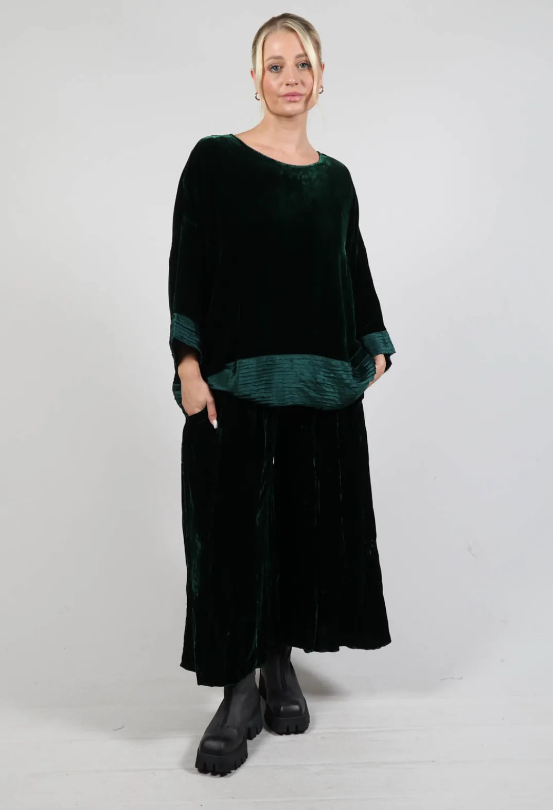 Bianco Levrin Tops^Paris Oriana Shirt in Bottle Green