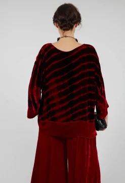 Bianco Levrin Tops^Paris Shirt in Bordeaux and Red