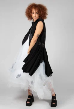 Bread and Butter Skirts^Patch Print Tulle Skirt in White