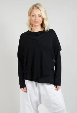 Pal Offner Jackets^Patched Cropped Jacket in Black